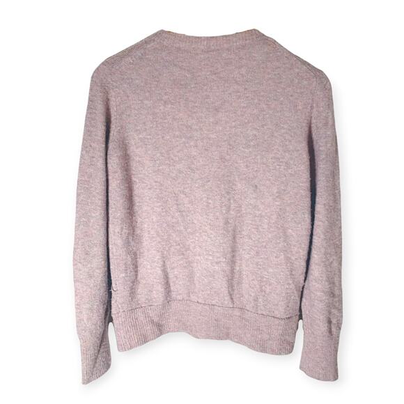 Madewell | Small | Lilac Coziest Date-Night Alpaca Wool Blend Faux Wrap Sweater - Picture 6 of 7